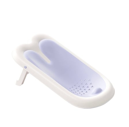 Accesorii baie - Suport pliabil de baie pentru bebeluși – antiderapant, confortabil și sigur, spatar antialunecare ,  material TPE moale 0+ luni 57x31x8 cm