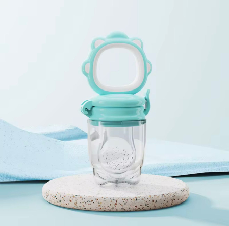 Produse - Suzeta pentru Diversificare, Dentitie, pentru Fructe, Piure, Fara BPA, Capac de Protectie, Inchidere Etansa, Usor de Curatat , albastru