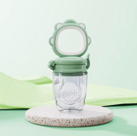 Produse - Suzeta pentru Diversificare, Dentitie, pentru Fructe, Piure, Fara BPA, Capac de Protectie, Inchidere Etansa, Usor de Curatat , verde