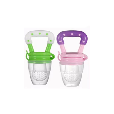 Produse - Suzete pentru Diversificare 2 buc, Dentitie, pentru Fructe, Piure, Fara BPA, Capac de Protectie, Inchidere Etansa, Usor de Curatat, verde si roz