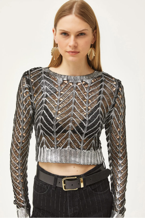 Bluză metalic black [2]