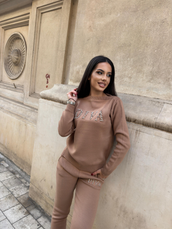 Compleuri & Treninguri - Compleu tricot Diva Maro