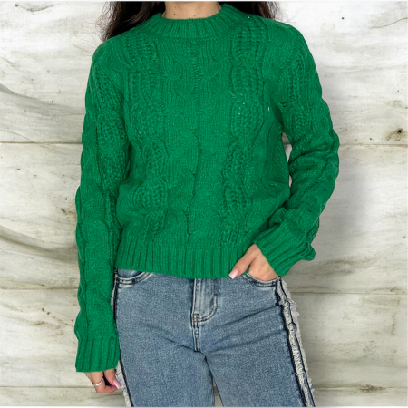 Bluze & Camasi - Pulover moale verde închis