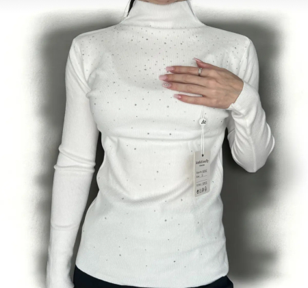 Bluze & Camasi - Bluză tricot fin cu sclipici white
