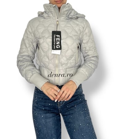 Geci - Geacă scurtă fâș 218 gri