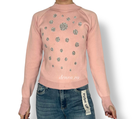 Bluze & Camasi - Bluză tricot Circle sw pink