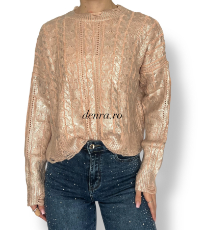 Bluze & Camasi - Bluză tricotată metalic pink
