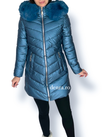 Geci - Geacă albastră lucioasă 416