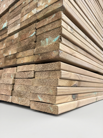 Scandura Rindeluita B-grade - Scândură gard C24 tratată autoclavă 27x70x2000 mm