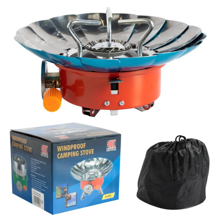 Aragaz camping Micul Fermier, putere termica 2.8 kW, aprindere piezo-electrica, compatibil rezerva gaz spray [4]