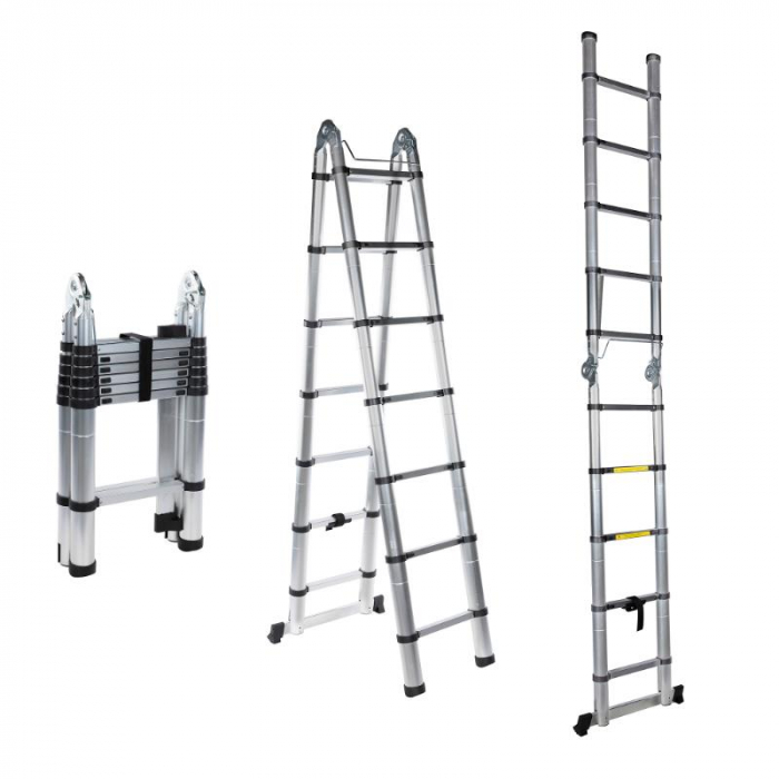 Scara telescopica dubla 4.4m - 14 trepte [2]