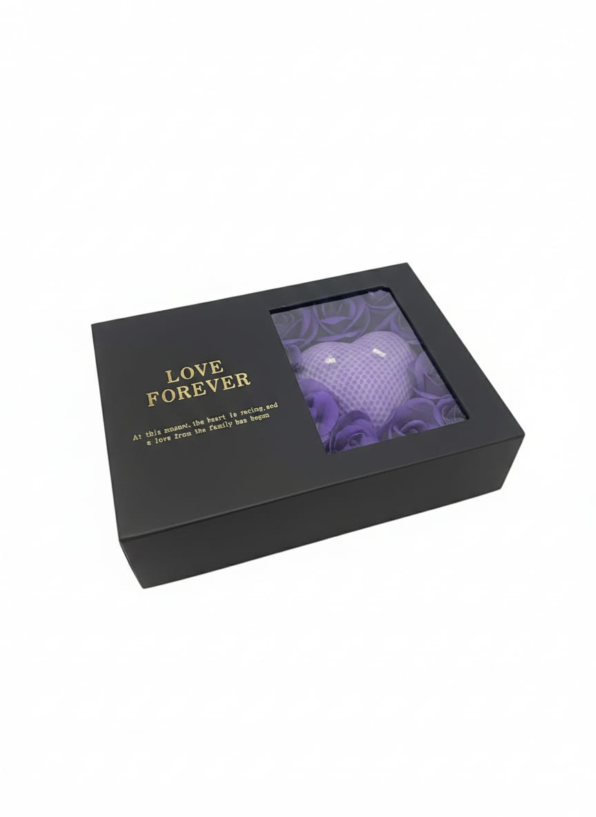 Set cadou premium Love Forever mov cu bijuterii 3 piese cristale violet și lumânare inimă [7]