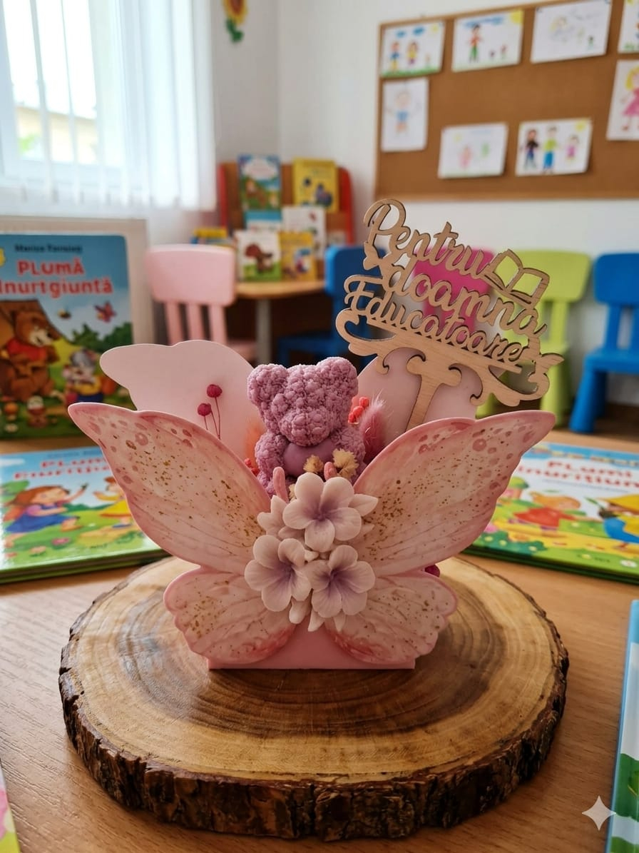 Topper Decorativ din Lemn – „Pentru doamna Educatoare” [4]