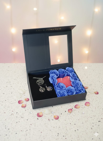 Set cadou Love Forever cu lumanare inima si bijuterii inel si bratara Copacul Vietii [3]