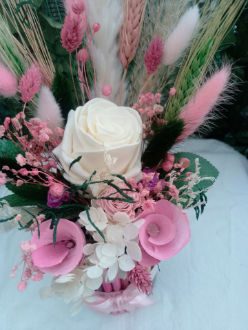 Aranjament floral decorativ in suport din creioane colorate Povesti la catedra [6]