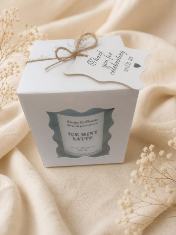 Lumânare artizanală Ice Mint Latte ceară de soia mentă Design Cu Poveste [6]