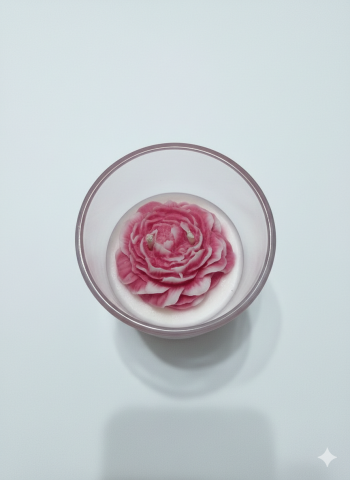 Lumanare parfumata in pahar Bujor Inflorit ceara de soia Magnolia Cherry DesignCuPoveste [10]