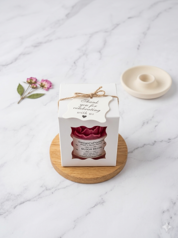 Lumanare parfumata in pahar Bujor Inflorit ceara de soia Magnolia Cherry DesignCuPoveste [4]