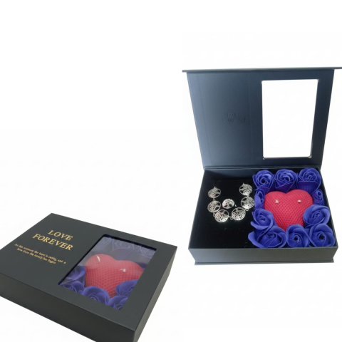 Set cadou Love Forever cu lumanare inima si bijuterii inel si bratara Copacul Vietii [4]