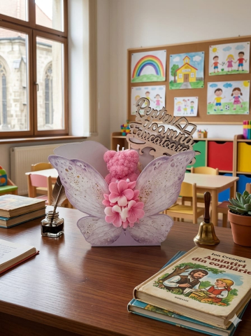 Topper Decorativ din Lemn – „Pentru doamna Educatoare” [2]