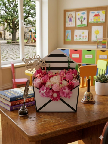 Topper Decorativ din Lemn – „Pentru doamna Educatoare” [1]