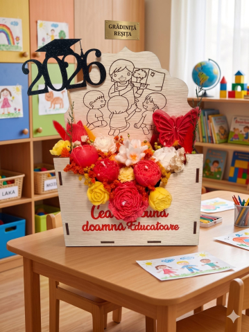 Topper Decorativ pentru Absolvire „Graduation 2026” – Negru cu Sclipici [8]