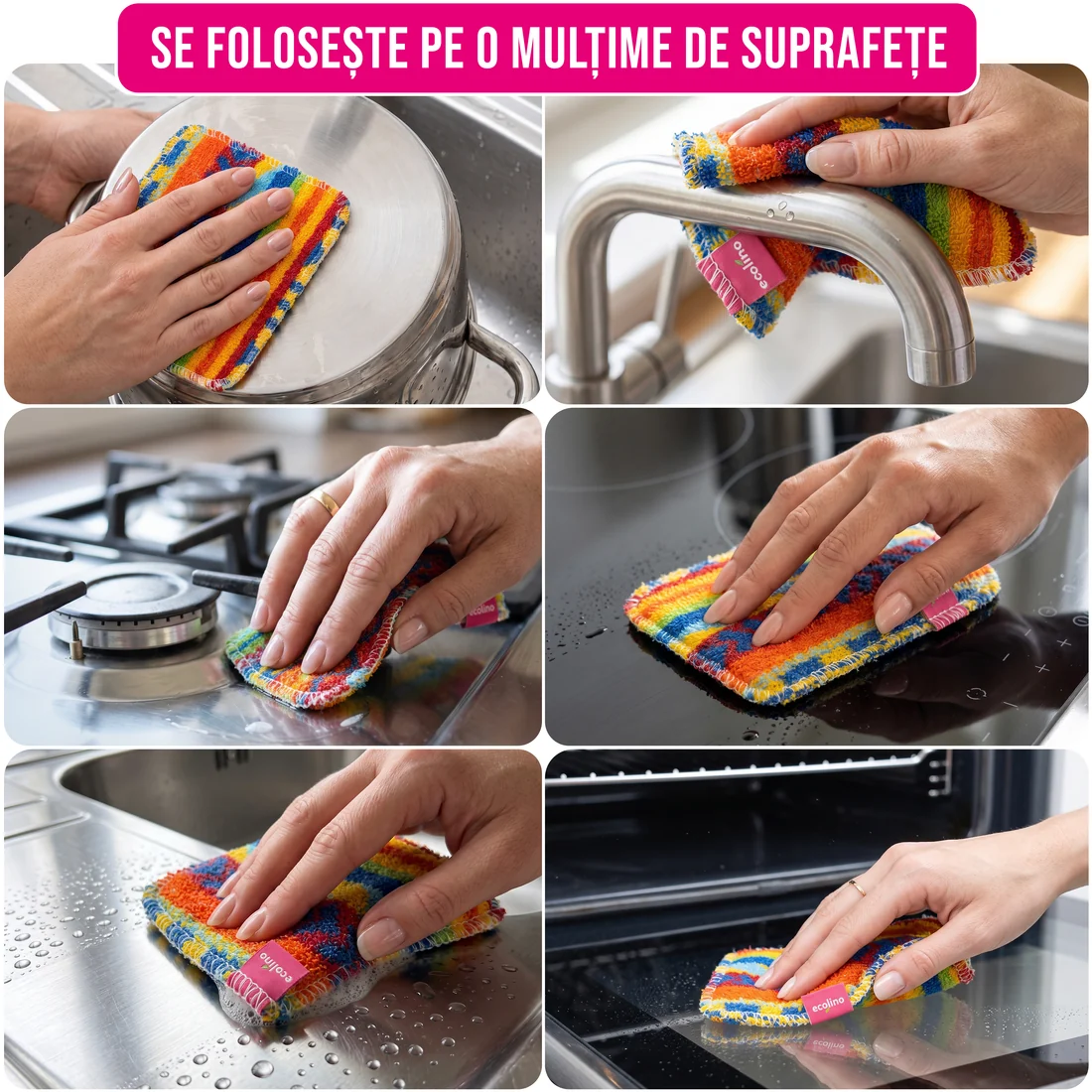 Laveta Abrazivă Ecolino (Set de 4 bucăți) [3]