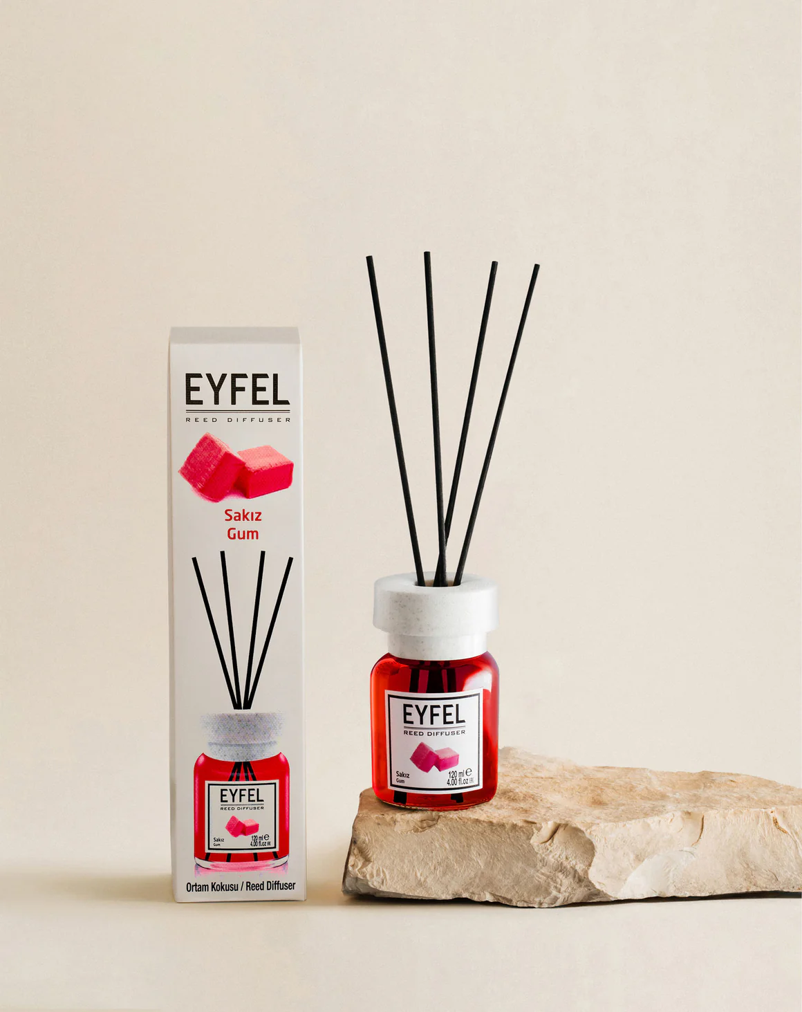 Odorizant de camera cu betisoare, Eyfel, Aroma Bubble Gum, 120 ml [1]
