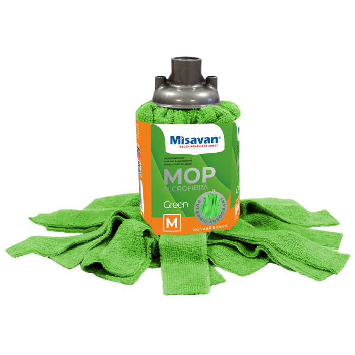Rezerva mop Misavan, microfibra, marime M, Green [1]