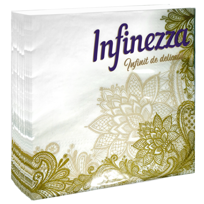 Servetele masa Infinezza, Royal Gold, 33x33cm, 3 straturi, 20 bucati/set [1]