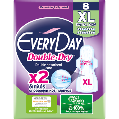 Absorbante si Tampoane - Absorbante Everyday Double-Dry XL, 8 buc