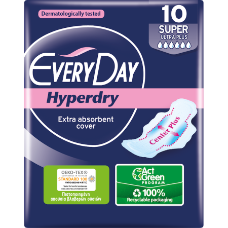 Absorbante si Tampoane - Absorbante Everyday Hyperdry Super, 10 buc