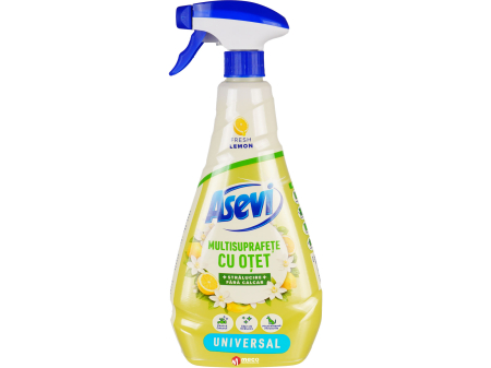 Solutii Antimucegai - Detergent multisuprafete cu otet Asevi 750ml Lemon