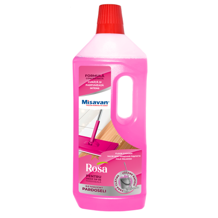 Solutie curatat podele - Detergent pardoseli Misavan Rosa 800ml