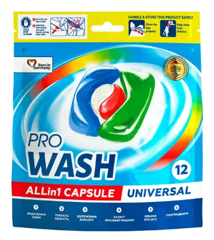 Detergent capsule - Detergent rufe capsule Pro Wash Universal 12 buc