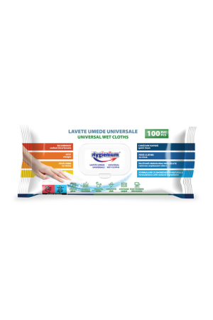 Cristale Aspirator - Lavete umede cu Bicarbonat și Oțet, 100 buc Hygienium