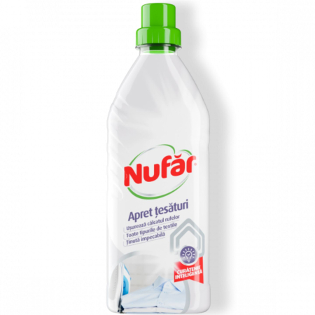 Odorizant toaleta - Nufăr Apret Țesături, Protejează și Oferă Ținută Hainelor Albe sau Colorate, 750 ml