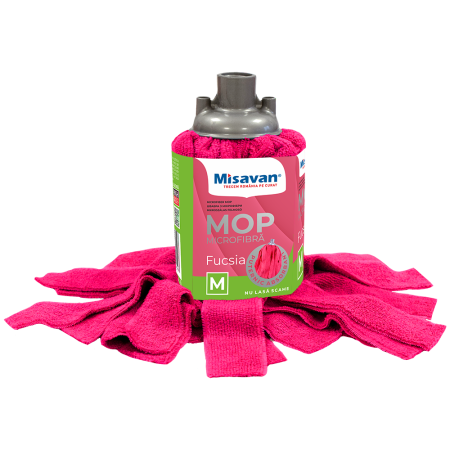 Rezerva mop - Rezerva mop Misavan, microfibra, marime M, Fucsia