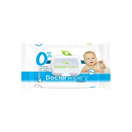 Copii si bebe - Servetele umede Neutro, 72 bucati, Doctor Wipes