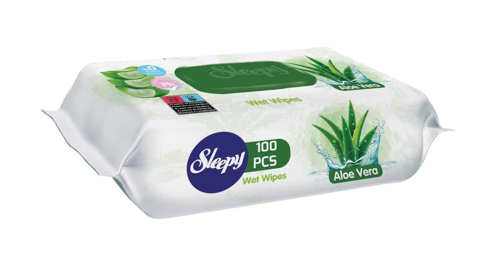 Copii si bebe - Servetele umede Sleepy Aloe Vera, 100 bucati, aroma de Aloe Vera