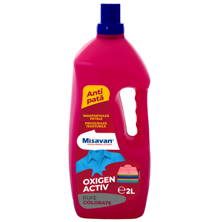 Solutii curatat pete - Solutie indepartare pete Misavan Oxigen Activ, rufe colorate, 2l