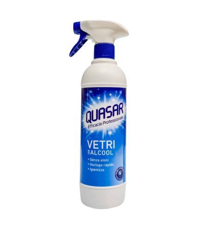 Solutie curatat geamuri - Spray Geam Quasar cu Alcool 580ml