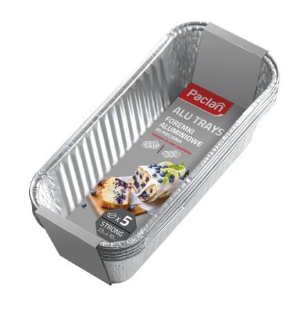 Vesela de unica folosinta - Tavite din aluminiu pentru cake Paclan 5buc