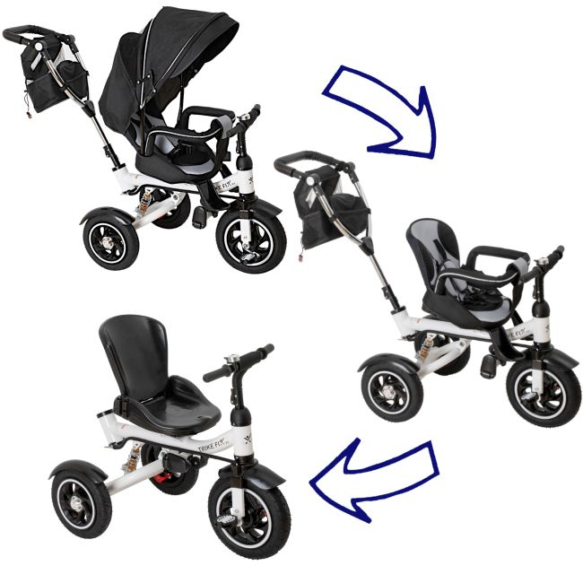 Tricicleta si Carucior pentru copii Premium TRIKE FIX V3 culoare Gri [1]