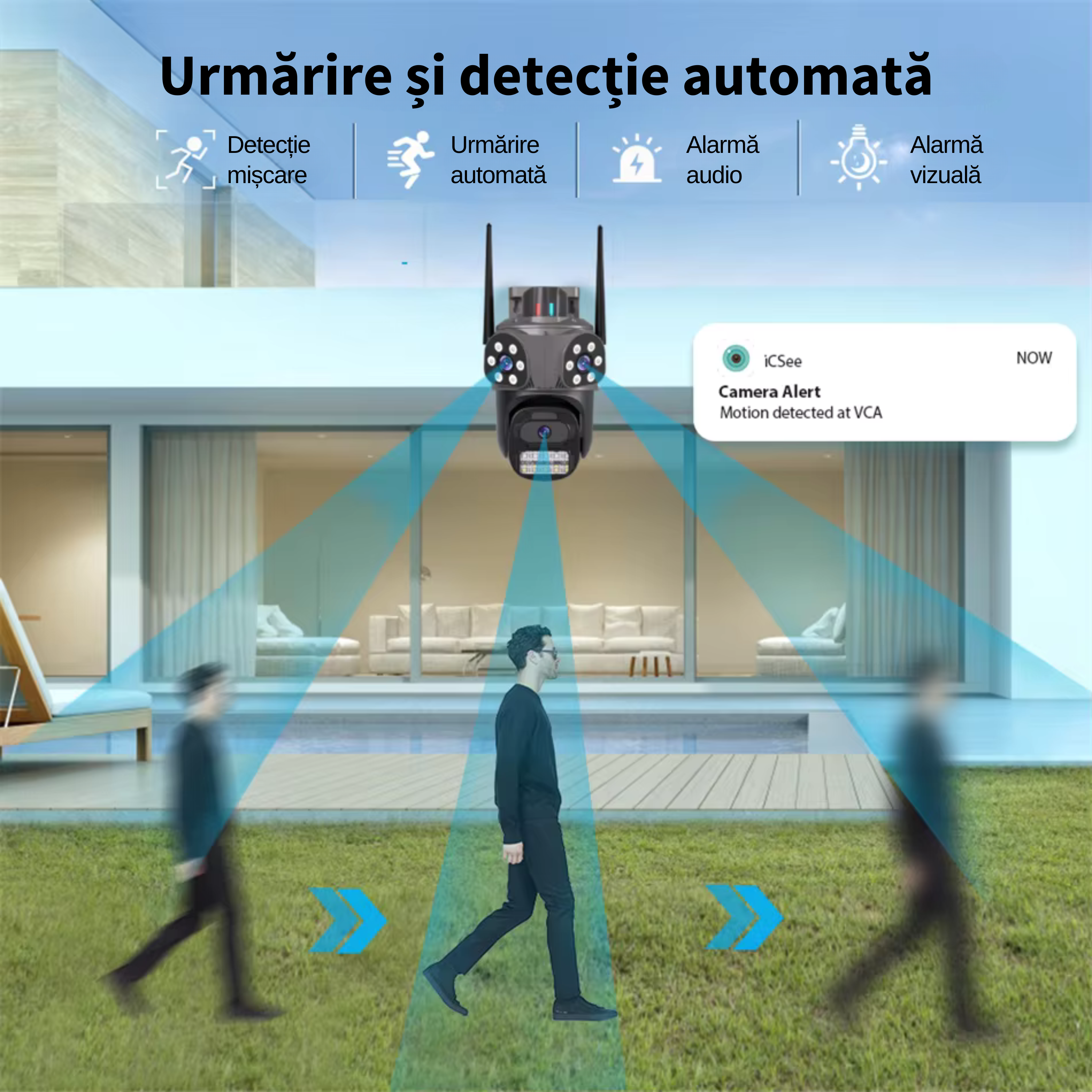 Zoom digital și detectare mișcare