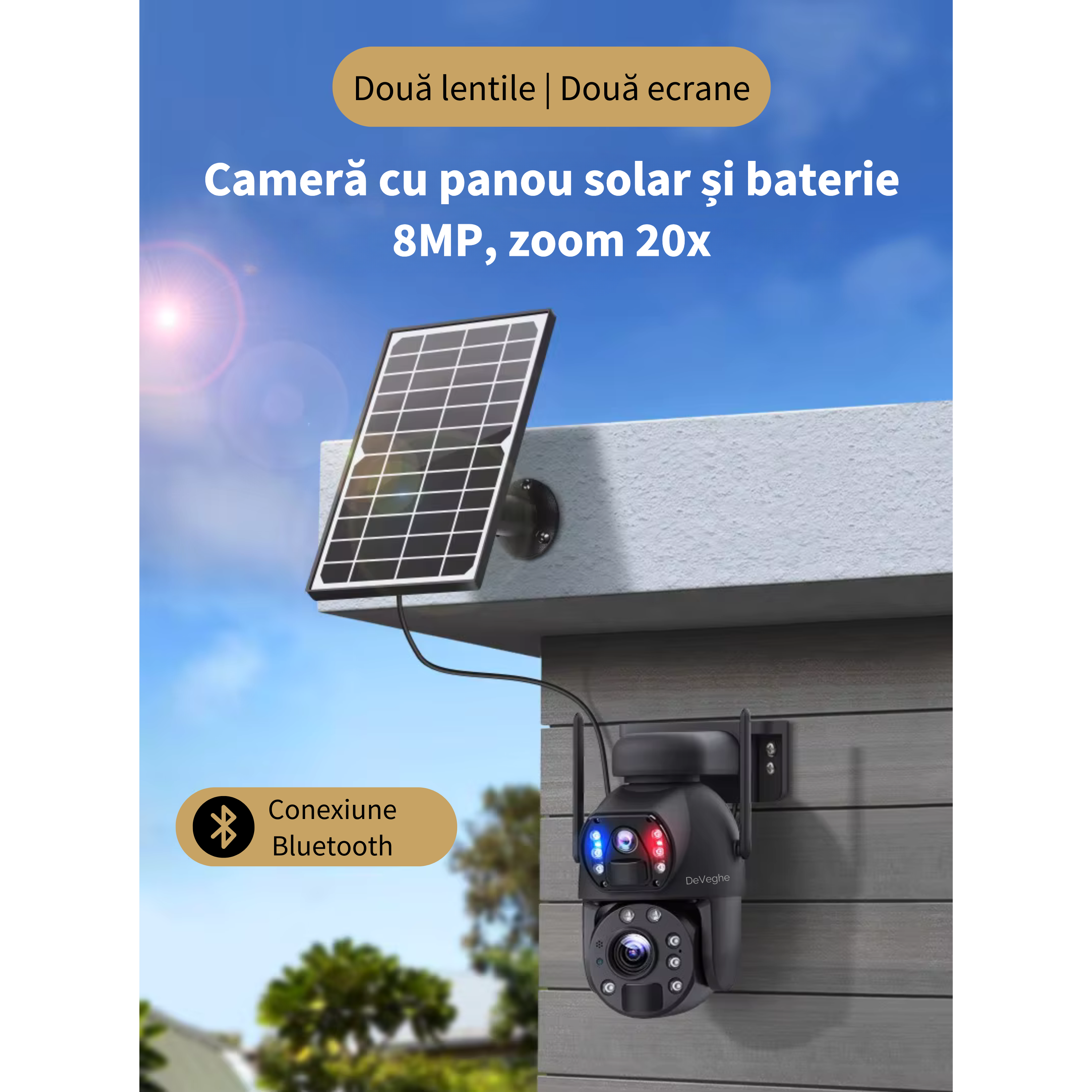 Panou solar și baterie puternică