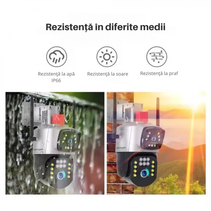 Camera de supraveghere dubla 4G DeVeghe G20 4MP, Full HD, Negru [6]