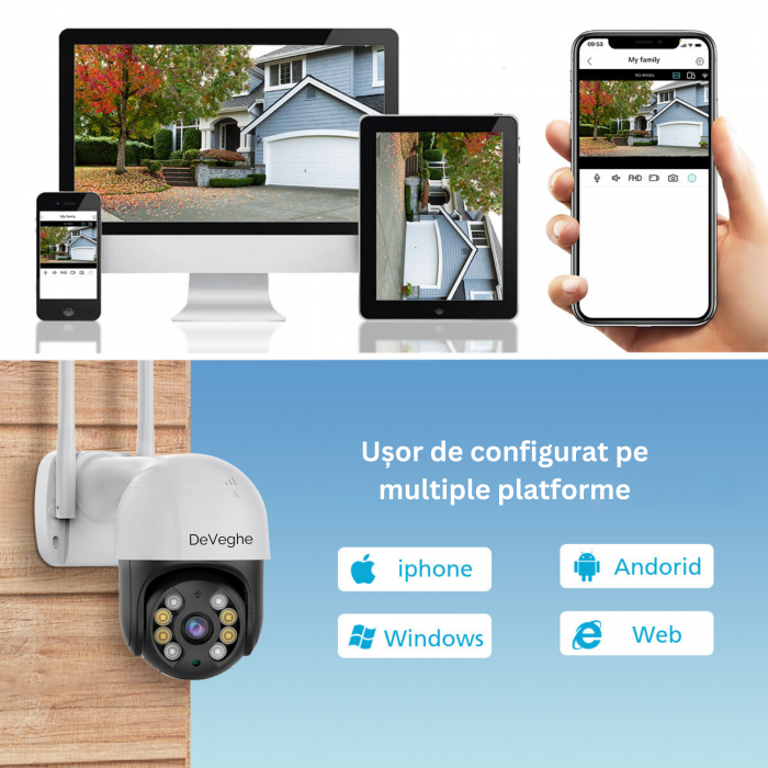 Camera de supraveghere WiFi DeVeghe S10 Eye 4MP, Negru [2]
