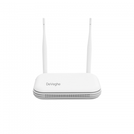 Accesorii - Aparat NVR DeVeghe WiFi cu 8 canale, antena dubla, compatibil ONVIF, Alb