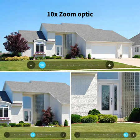 Camera de supraveghere cvadrupla WiFi DeVeghe Q20+ 20MP, Full HD, exterior, cu brate rotative din aplicație, zoom optic 10x, Negru [2]